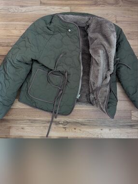 Sundae School Reversible Jacket in Olive Green Size Small